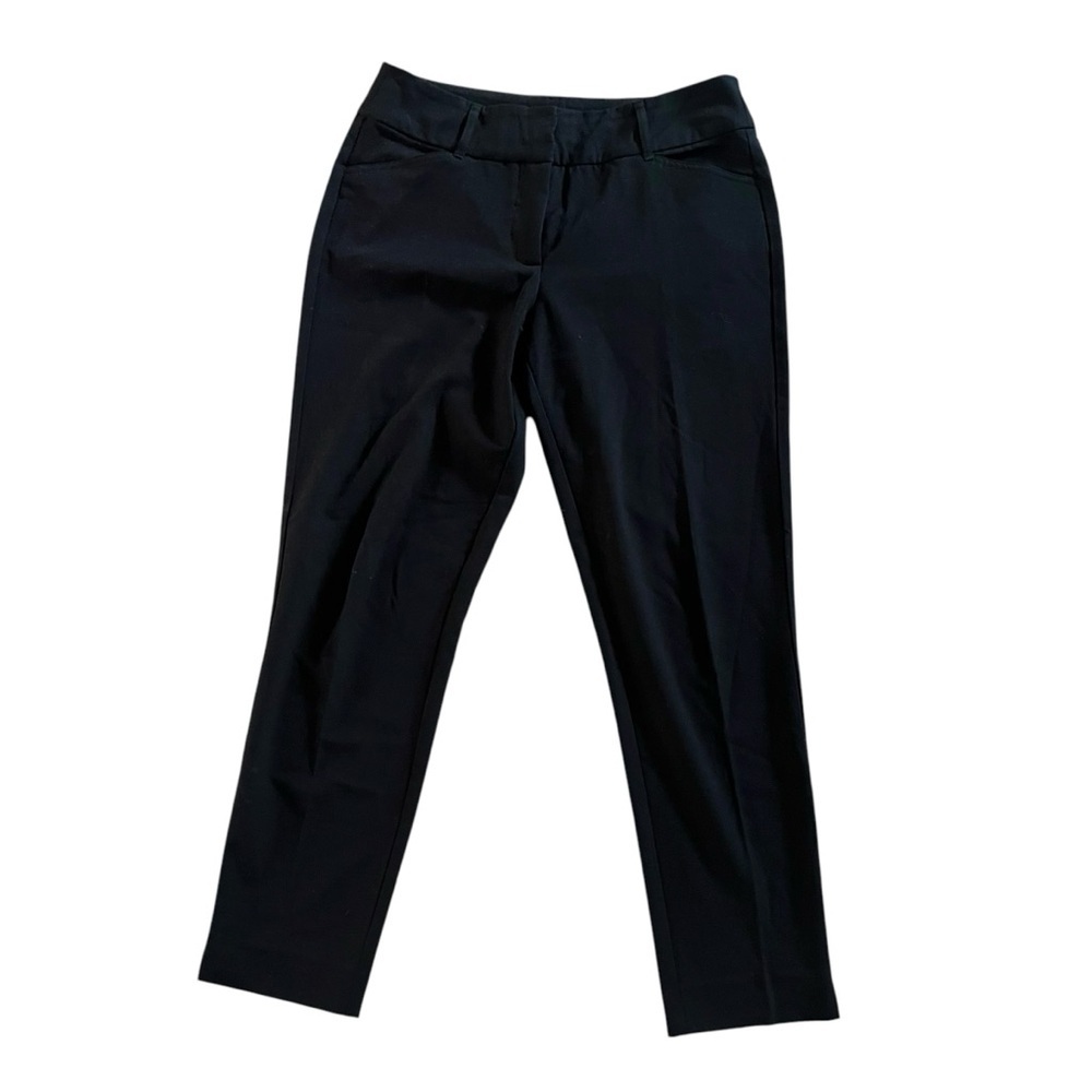 Cleo Women’s Black Stretch Dress Pants Size 6 Mid Rise Slim Tapered Workwear